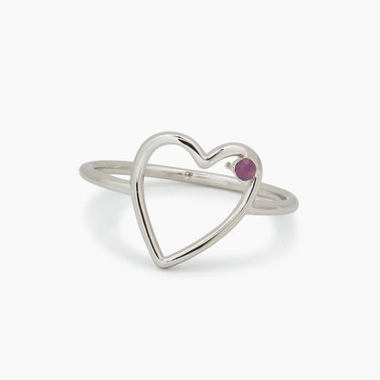 Sweetheart Stone Silver Ring