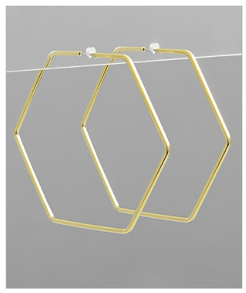 Attention Please Gold Hoops