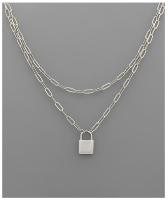 Lock of Love Silver Necklace