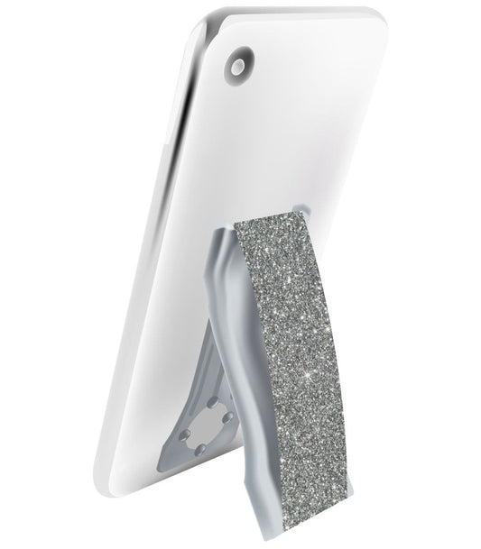 PRO Silver Glitter Phone Grip & Stand