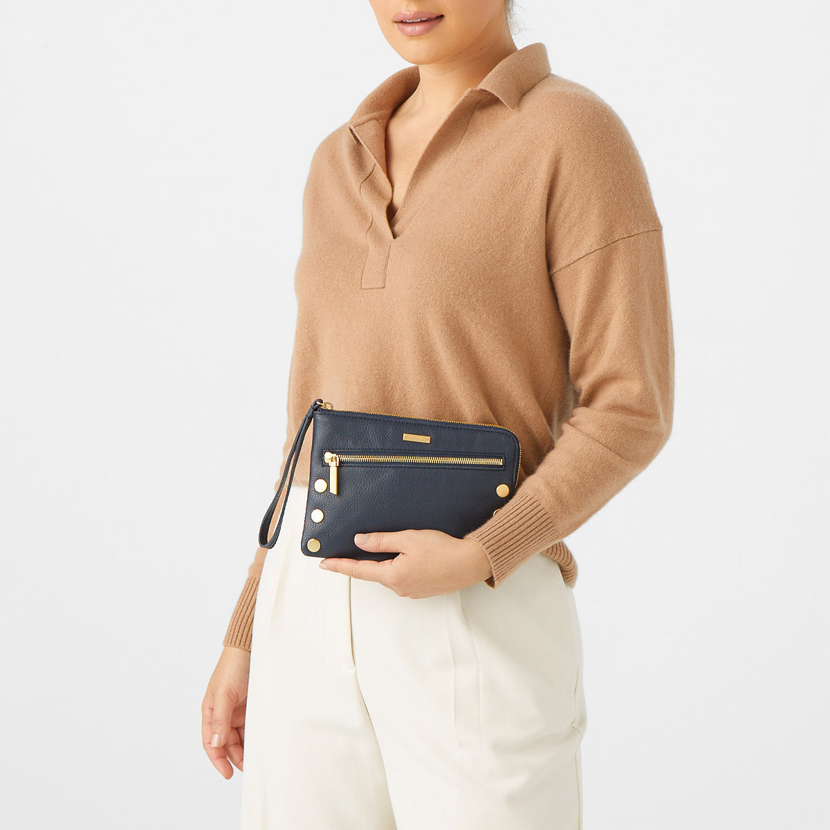 Hammitt Nash Small Convertible Studded Leather Top Zip Crossbody Bag