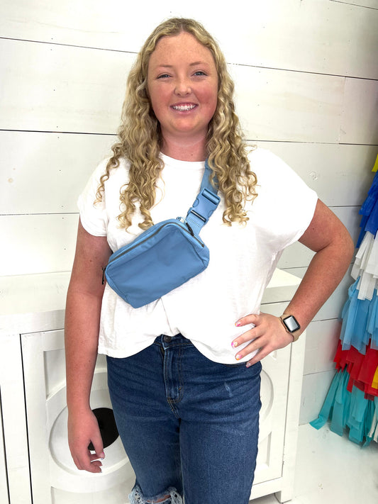 Wear Everywhere Steel Blue Belt Bag