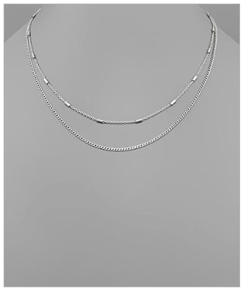 All Layered Up Silver Necklace