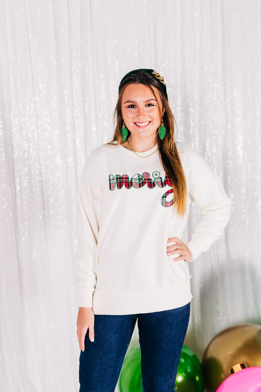 Oh So Merry Ivory Sweatshirt