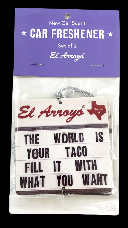 Car Air Freshener (2 Pack) - World is Your Taco