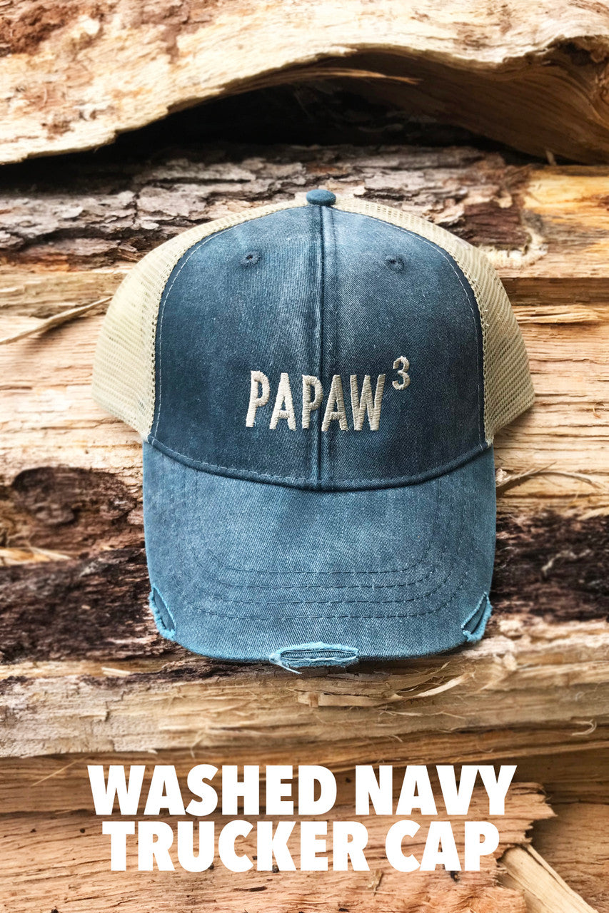 Washed Navy Trucker Cap