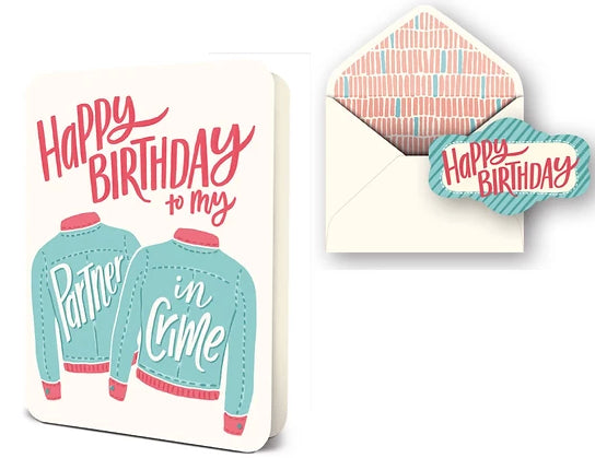 HB Partner in Crime Deluxe Greeting Card