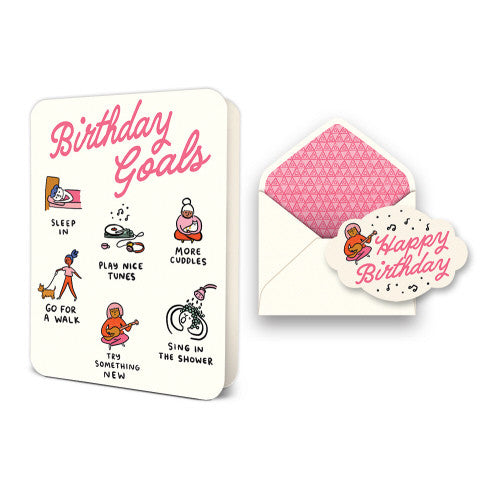 Birthday Goals Deluxe Greeting Card