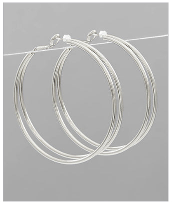 Love Without Limits Silver Hoops