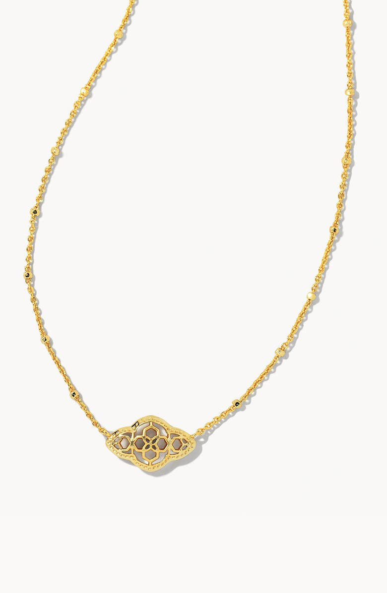 Abbie Pendant Gold Necklace – Ribbon Chix