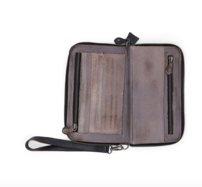 Templeton II Black Grey Wallet Wristlet