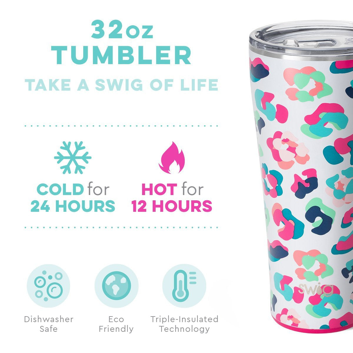 32oz Party Animal Insulated Stainless Steel Tumbler