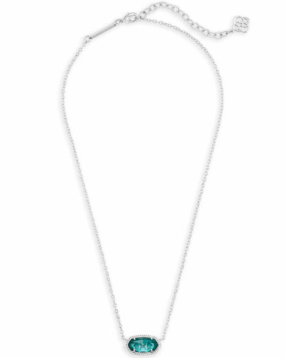 Elisa Silver Pendant Necklace in London Blue