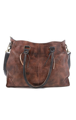 Bruna Teak Rustic Black Rustic Handbag