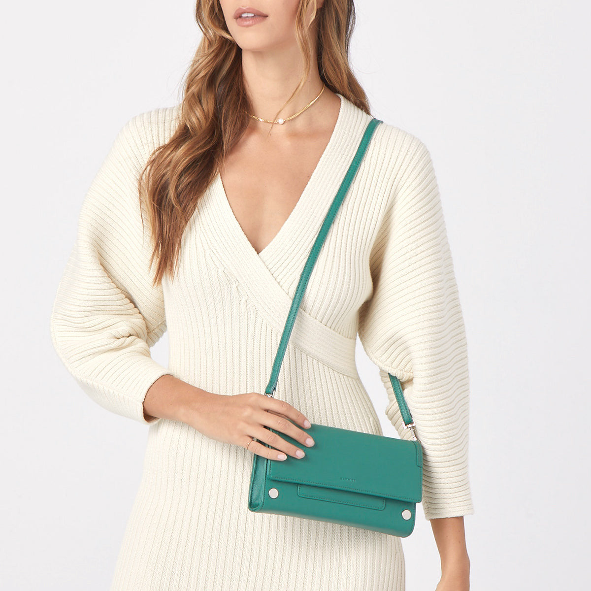 AJ Crossbody Verdant Green Clutch – Ribbon Chix