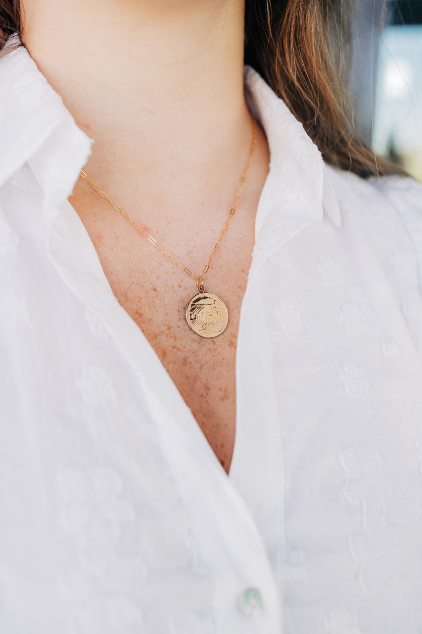 Italian coin clearance necklace