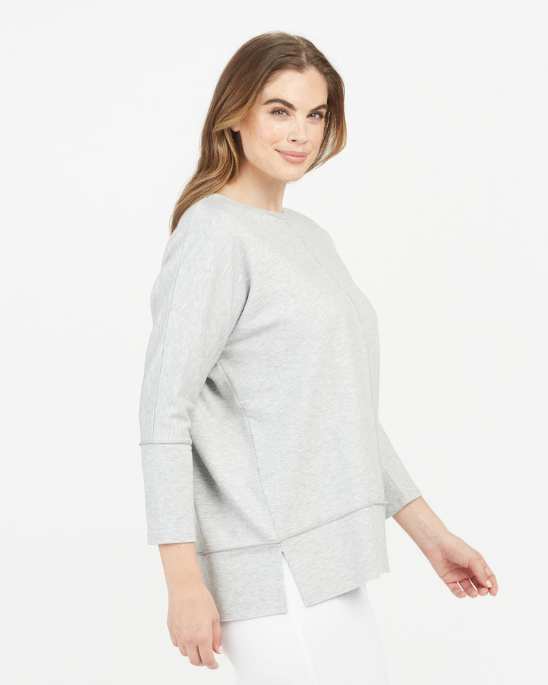 Spanx Perfect Length Soft Grey Heather Top