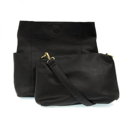 Kayleigh Black Pocket Bucket Bag