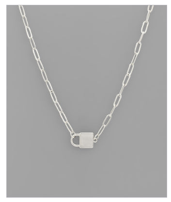 Key To My Heart Silver Necklace