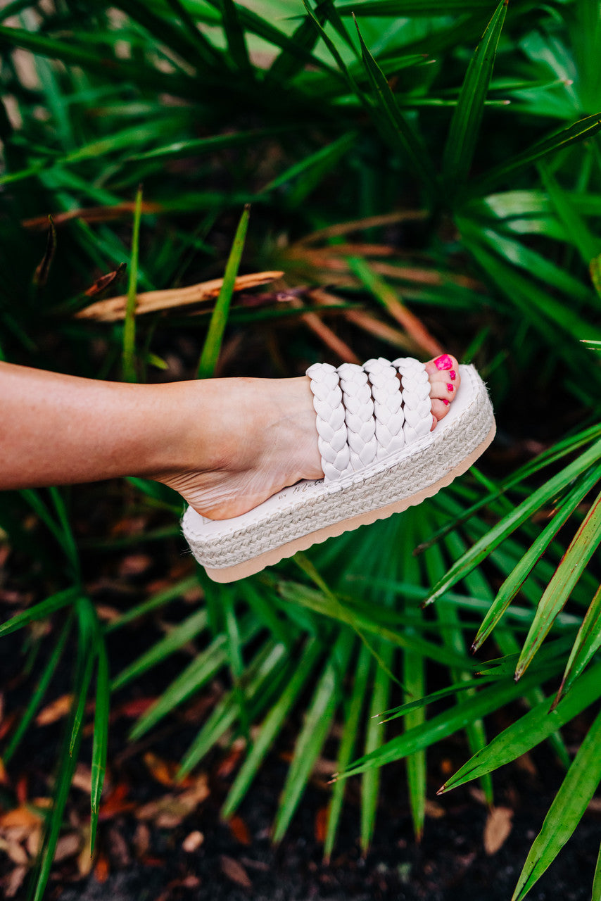 Pacific White Sandals – Ribbon Chix