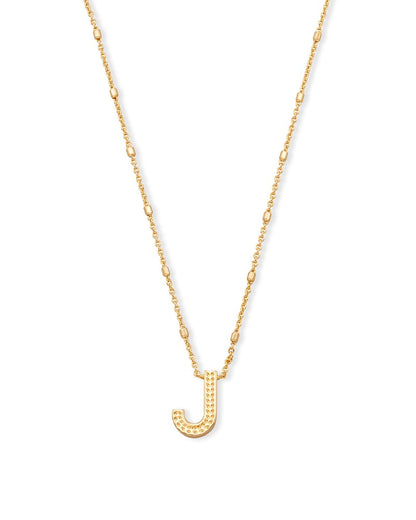 Letter Pendant Necklace In Gold