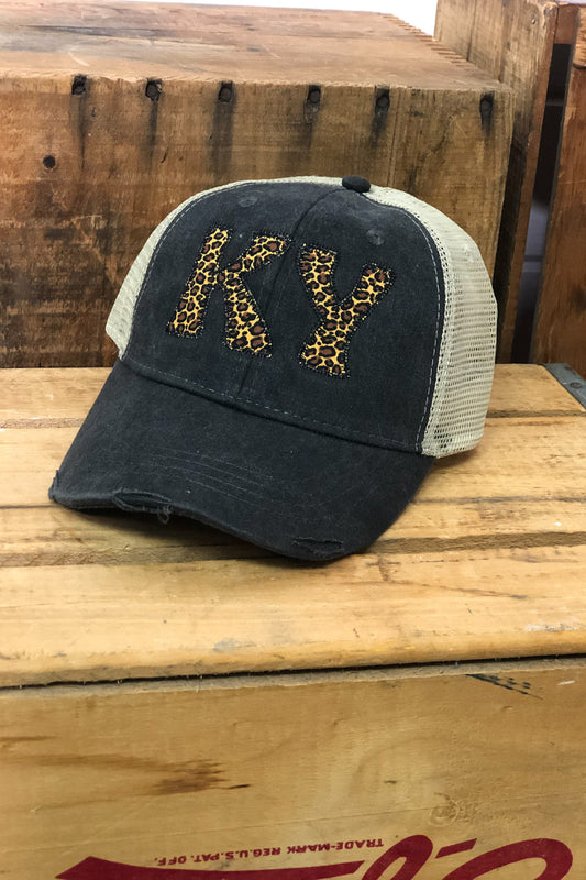 State Pride Gray-Leopard Trucker Hat