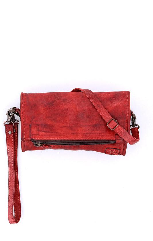 Amina Indie Red Dip Dye Crossbody Clutch