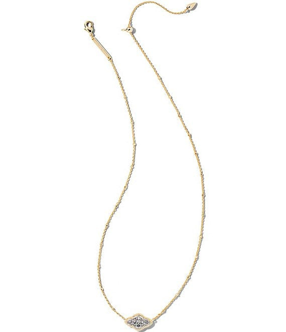 Abbie Pendant Gold and Silver Mix Necklace – Ribbon Chix