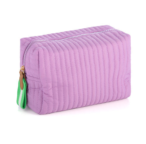 Ezra Large Boxy Lilac Cosmetic Bag
