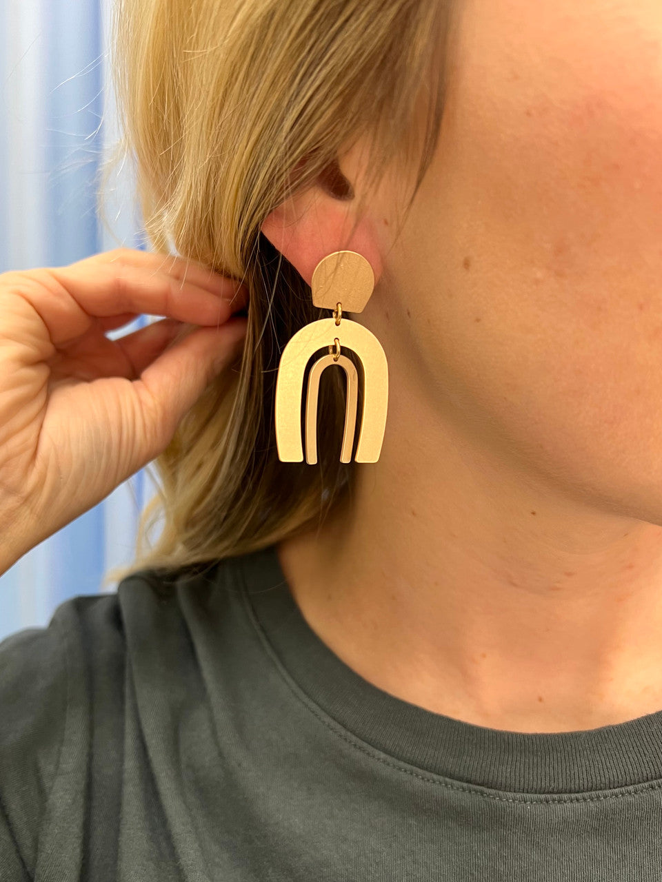 Closer To My Dreams Matter Gold Earrings