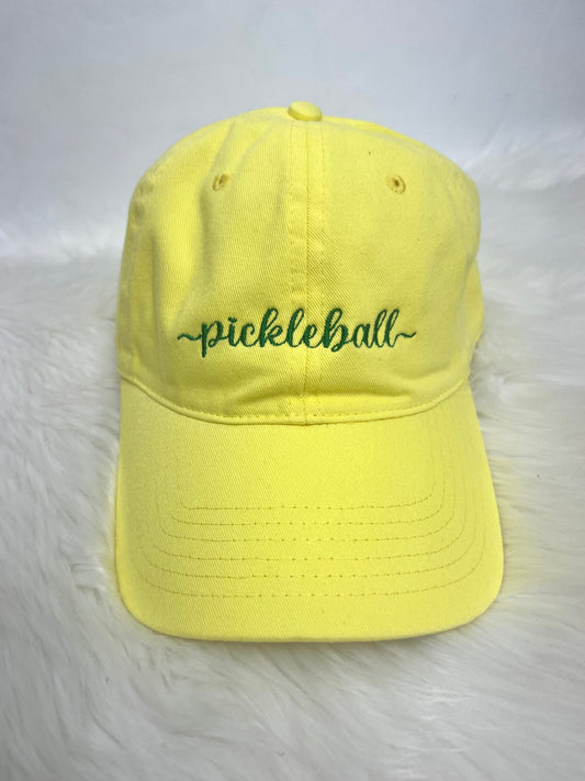 Pickle Ball Yellow Cap