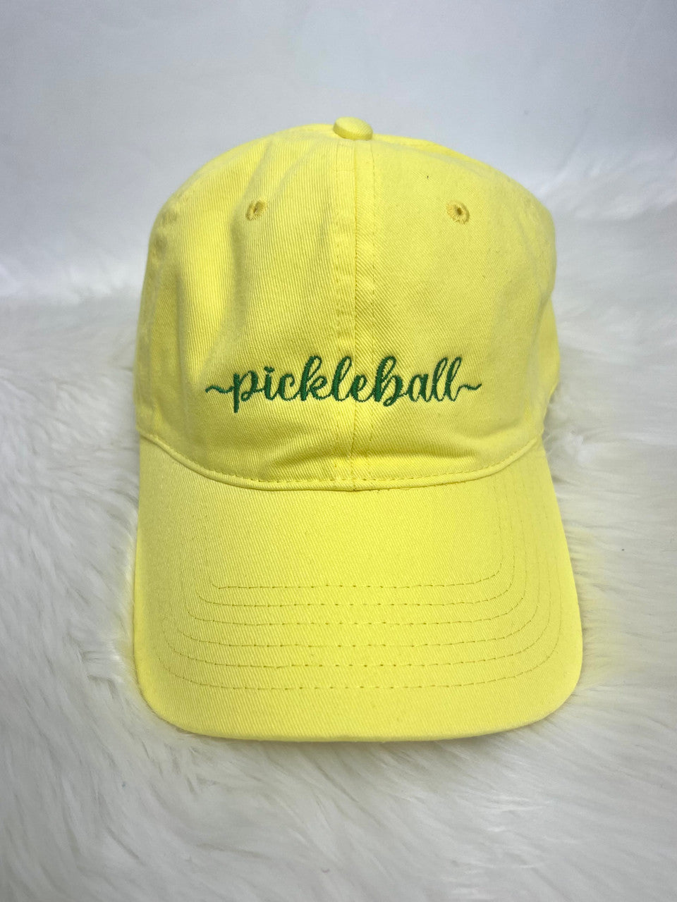 Pickle Ball Yellow Cap