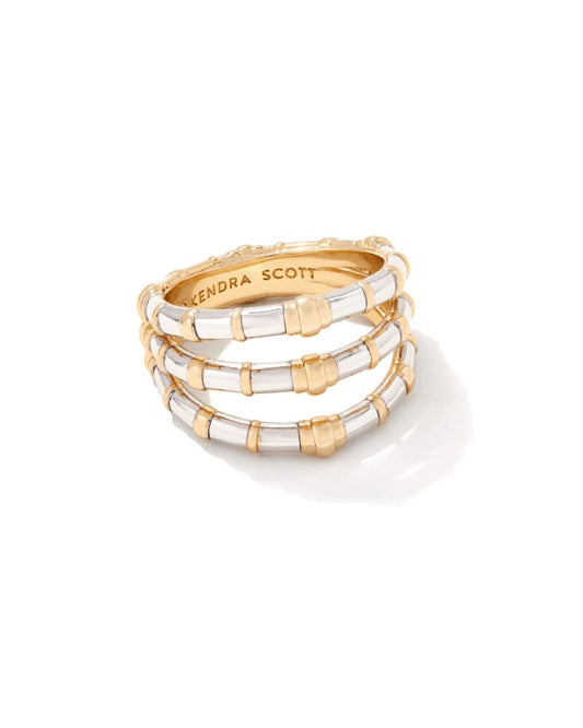 Essie Triple Band Ring in Mixed Metal