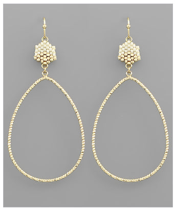 Hexagon Beaded Earrings