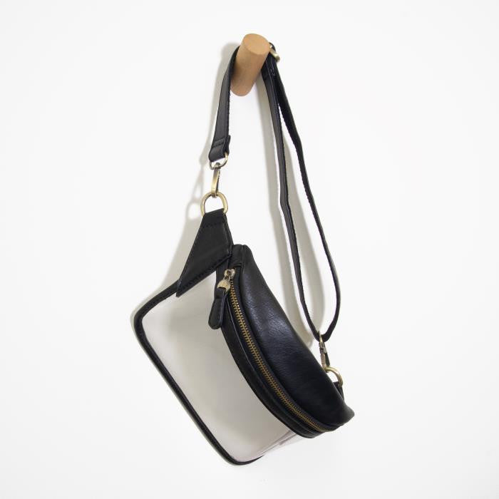 Sylvie Black Clear Sling-Belt Bag