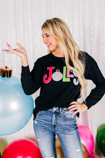 Jolly Vibes Black Sweatshirt