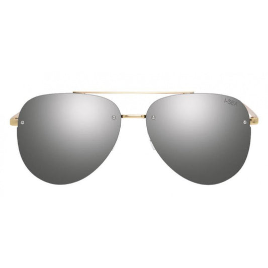 River Gold Silver Mirror Polarized Sunglasses