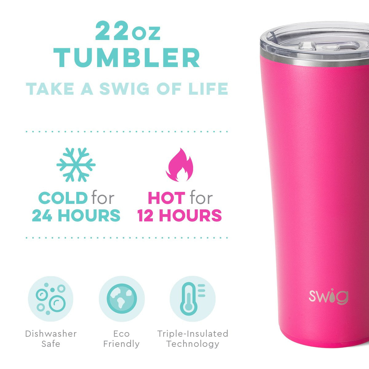 Hot Pink Tumbler (22oz)