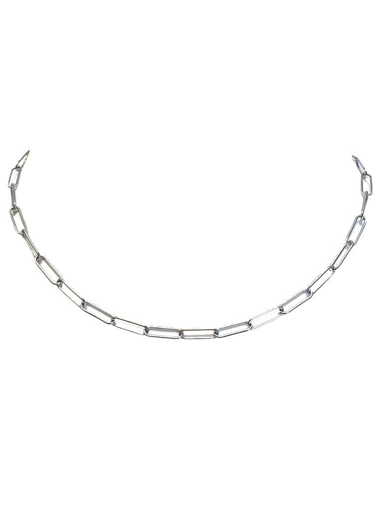 Eden Paperclip Chain Silver Necklace