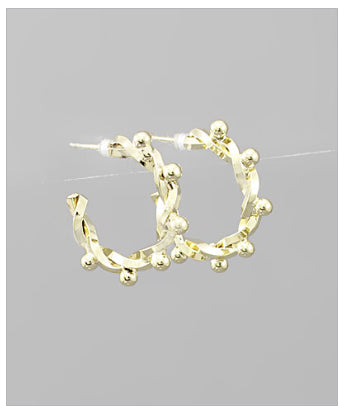 Ball Deco Twisted Hoops