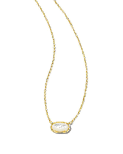 Grayson Short Pendant Necklace in Gold Ivory Mother Of Pearl