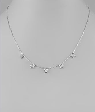 Butterfly Charm Silver Necklace