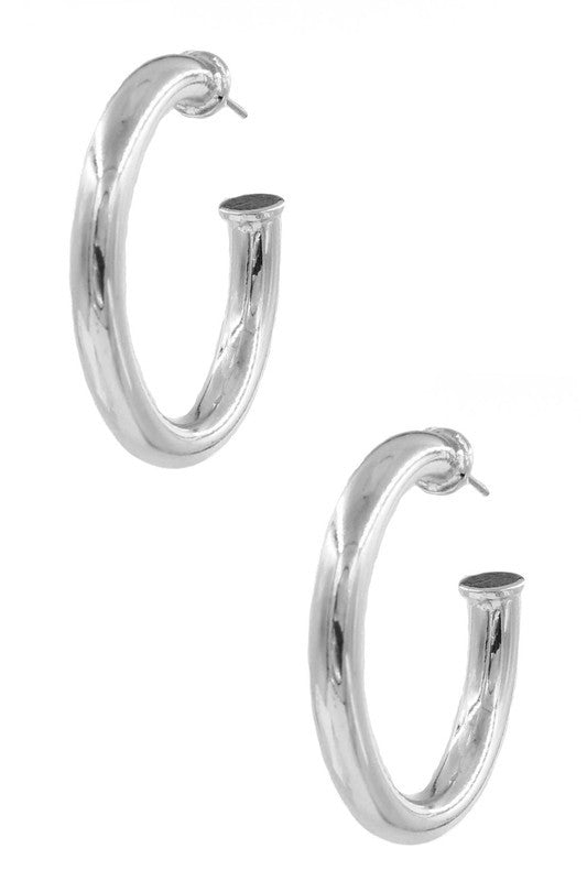 I'll Think About It Silver Hoops