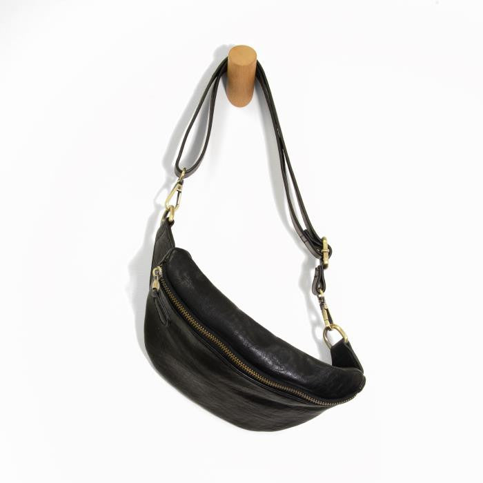 Shiloh Black Sling-Belt Bag