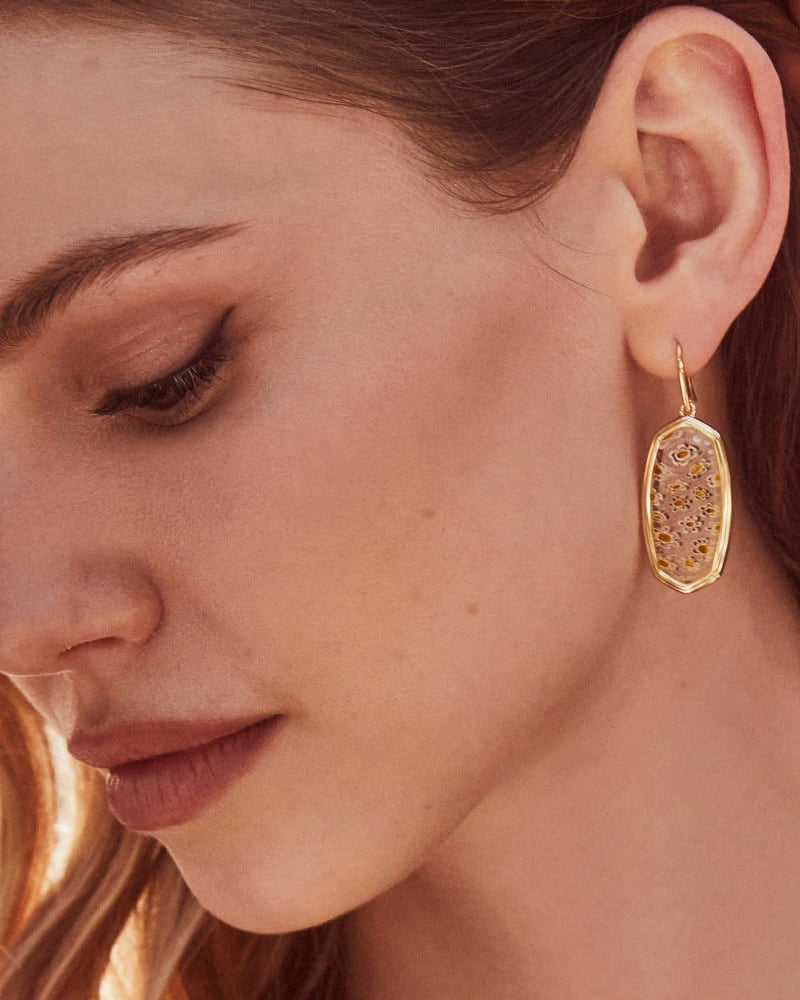 Elle gold clearance drop earrings