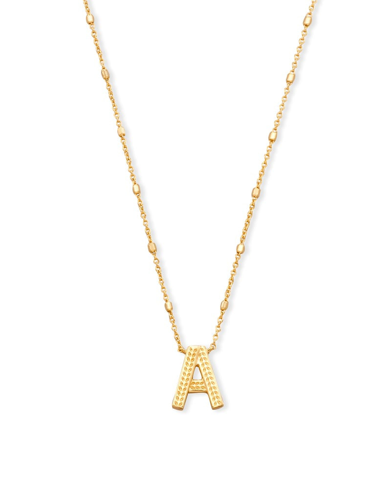 Letter Pendant Necklace In Gold