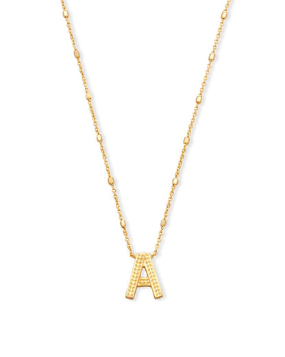 Letter Pendant Necklace In Gold