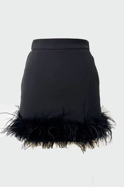 Kinsey Feather Black Skirt