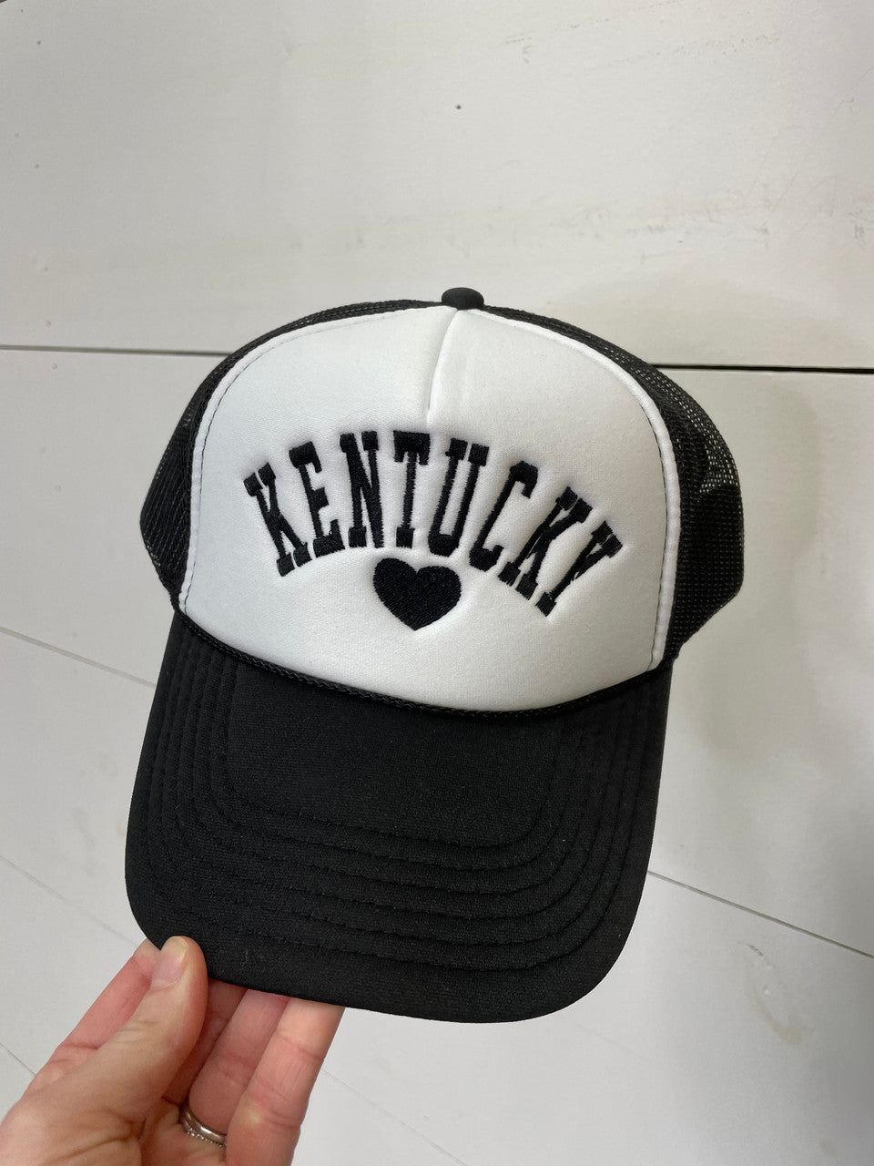 Name Your State Black and White Cap