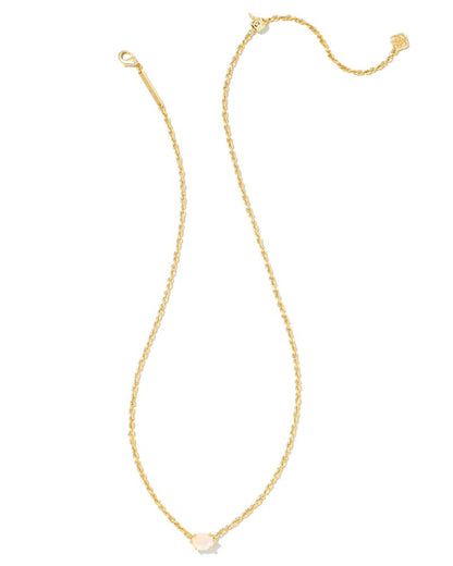 Cailin Gold Pendant Necklace in Champagne Opal Crystal